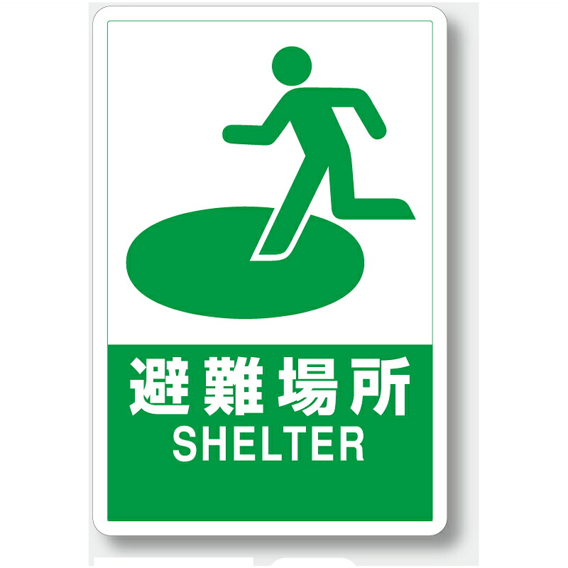 避難場所 824-74B 反射表示板 900ｘ600mm 平リブ付 ユニット UNIT｜トモエモンT2020001042649 17,375円