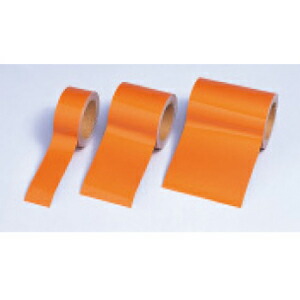 374-81　【送料無料】　高輝度反射テープ　無地オレンジ　90mm幅×10ｍ巻