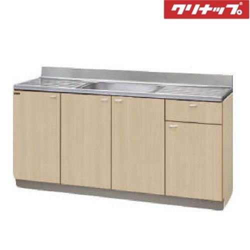 メーカー直送クリナップ　クリンプレティ　流し台Ｗ1800　GTS-180MF/G4V-180MF＜R.L＞