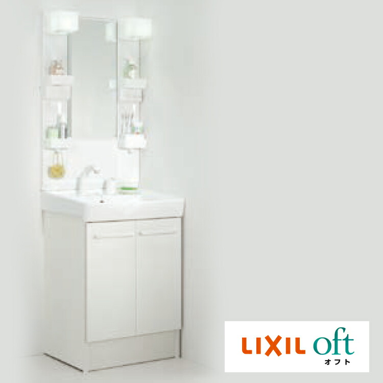 ★[FTV1N-603_VP1W+MFTXE-601YJ] リクシル LIXIL INAX OFT オフト 単水栓 600mm 扉タイプ 単水栓 化粧台 オフトシリーズ