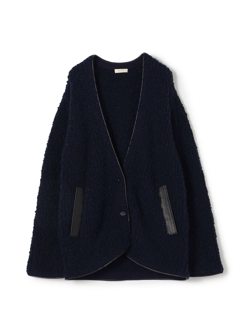 【SALE／50%OFF】ウールブークレー カラーレスジャケット DES PRES トゥモローランド ジャケット・アウター ノーカラージャケット グレー ネイビー【RBA_E】【送料無料】[ Fashion]