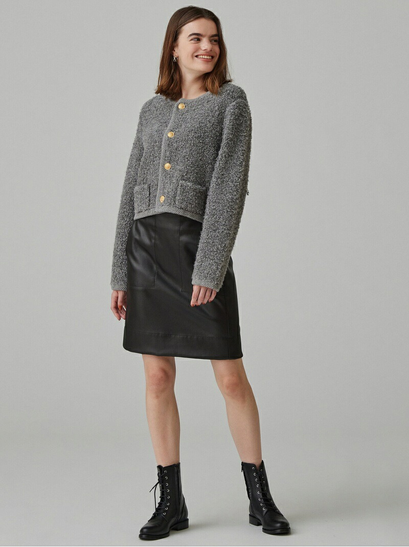 SALE／40%OFF】ムートン クルーネックカーディガン MACPHEE 