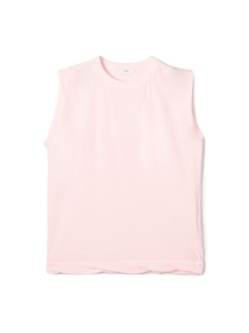 ATON TANK ノースリーブプルオーバー TOMORROWLAND BUYING WEAR トゥモローランド トップス ノースリーブ・タンクトップ ベージュ ブラック ホワイト ピンク【送料無料】[ Fashion]