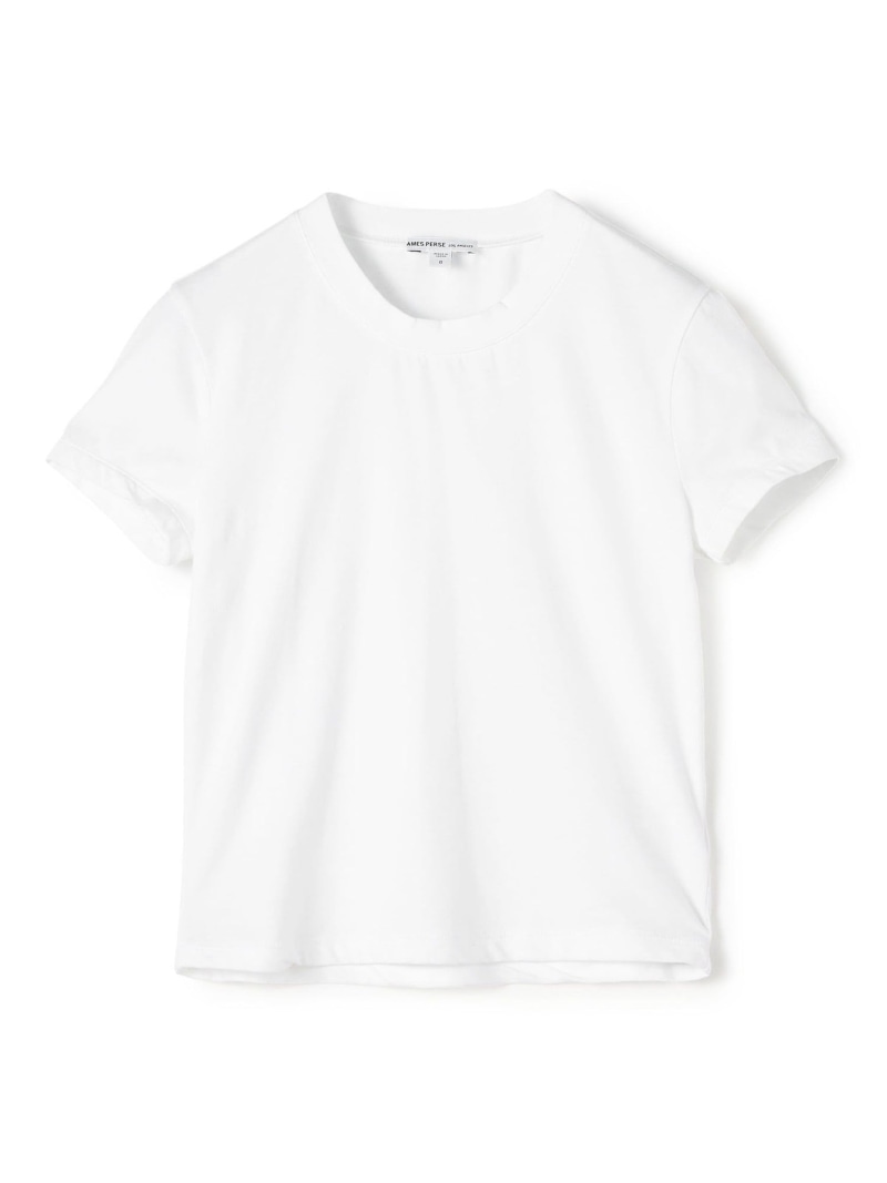 コットンポリエステル クロップドTシャツ WMTP3926 JAMES PERSE トゥモローランド トップス カットソー・Tシャツ ブラック ホワイト【送料無料】[ Fashion]