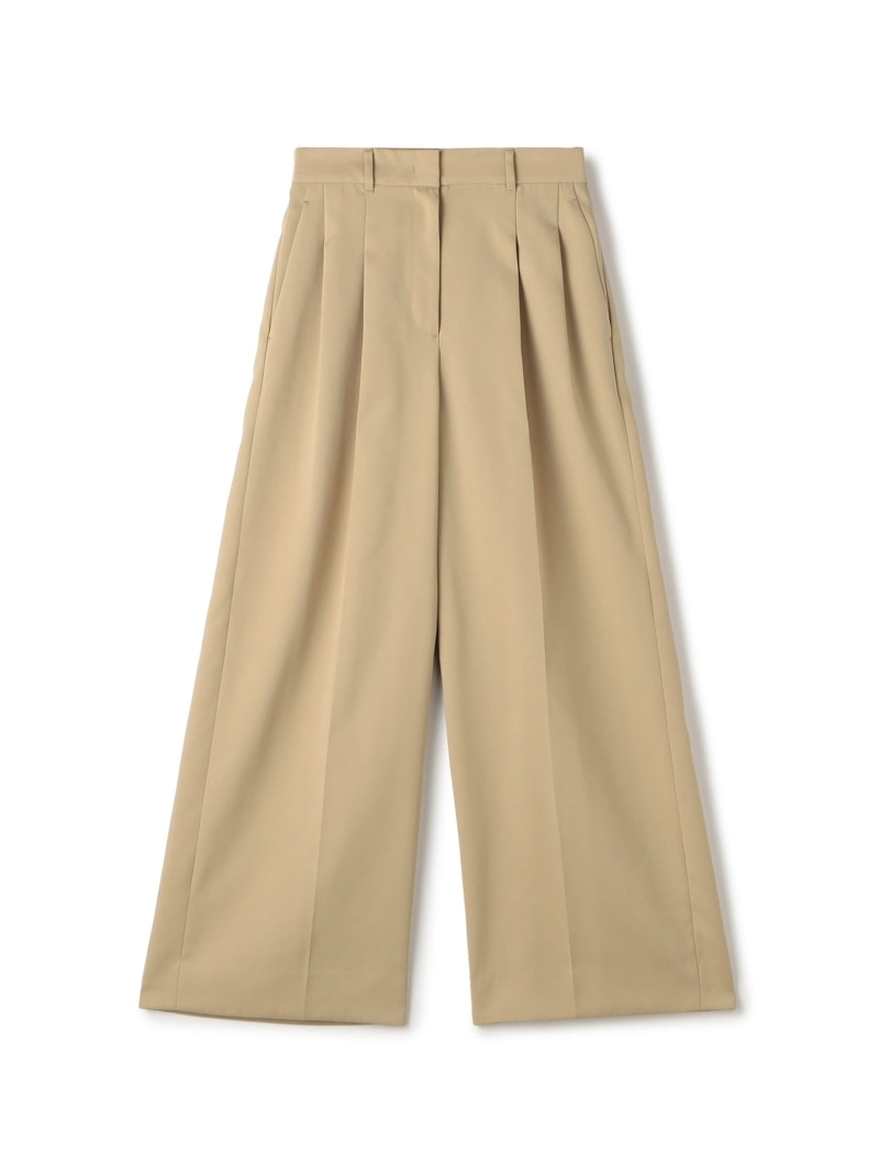 コットンライクサテン 2タックワイドパンツ Ballsey トゥモローランド パンツ その他のパンツ ホワイト ベージュ【送料無料】[ Fashion]