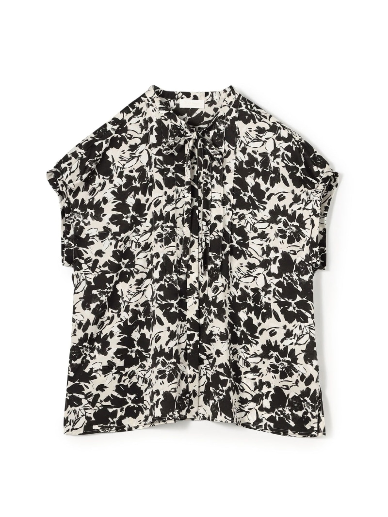 楽天市場】ミューラルリーフプリント ツイストドレープブラウス