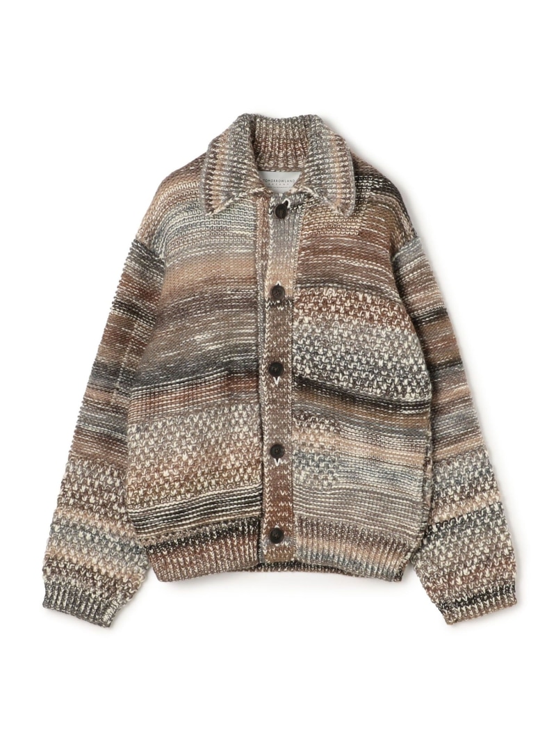 【SALE／50%OFF】TOMORROWLAND tricot 毛糸 アクリル樹脂 編み物上衣 TOMORROWLAND MEN トゥモローランド トップス 編み物 赤銅色 青味【RBA_E】【貨物輸送無料】[ Fashion]