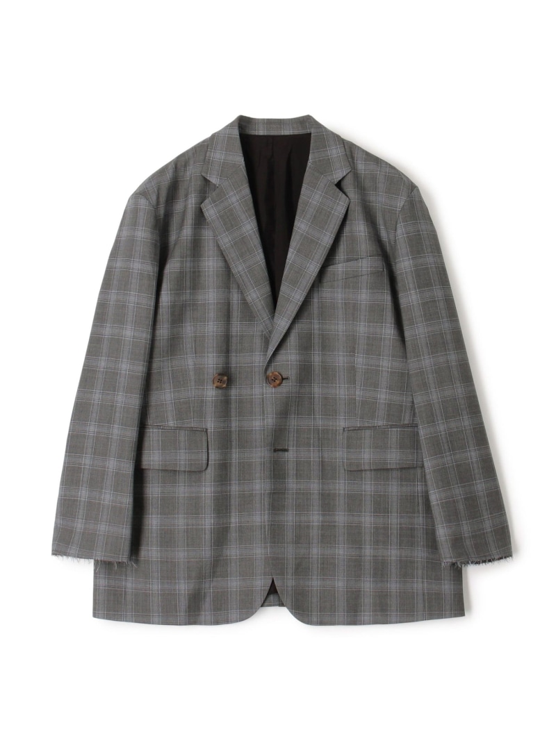 【SALE／40%OFF】Super140's ウールトロピカル チェックオーバーサイズドジャケット EDITION トゥモローランド ジャケット・アウター テーラードジャケット・ブレザー グレー【RBA_E】【送料無料】[ Fashion]