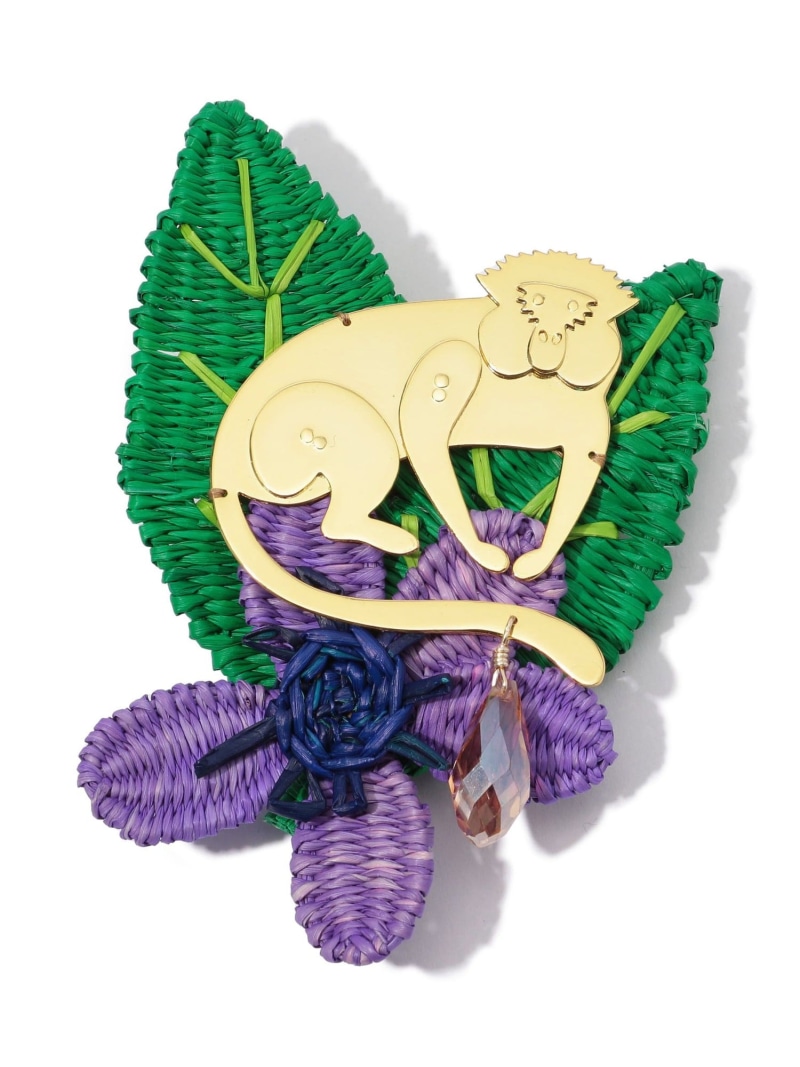 Mercedes Salazar Monkey Purple ブローチ TOMORROWLAND GOODS トゥモローランド アクセサリー・腕時計 ブローチ・コサージュ・バッジ ゴールド【送料無料】[ Fashion]