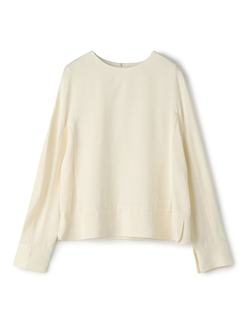 【SALE／50%OFF】レーヨンサテン クルーネックプルオーバー DES PRES トゥモローランド トップス シャツ・ブラウス ブラック ホワイト【RBA_E】【送料無料】[ Fashion]｜TOMORROWLAND