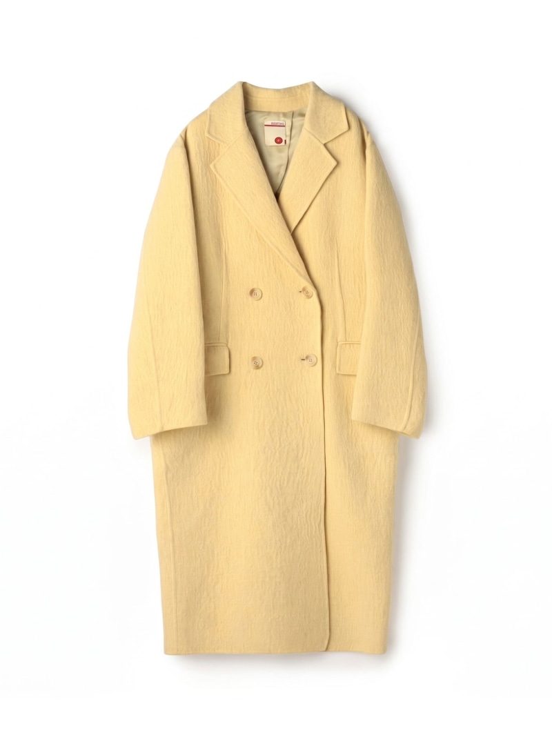 【SALE／50%OFF】オートミールダブルフェイス リバーロングコート BACCA トゥモローランド ジャケット・アウター チェスターコート ブラウン イエロー【RBA_E】【送料無料】[ Fashion]