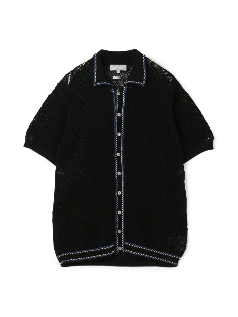 【SALE／30%OFF】【別注】Raffa Molina コットン ニットシャツ TOMORROWLAND BUYING WEAR トゥモローランド トップス ニット ホワイト ブラック【RBA_E】【送料無料】[ Fashion]