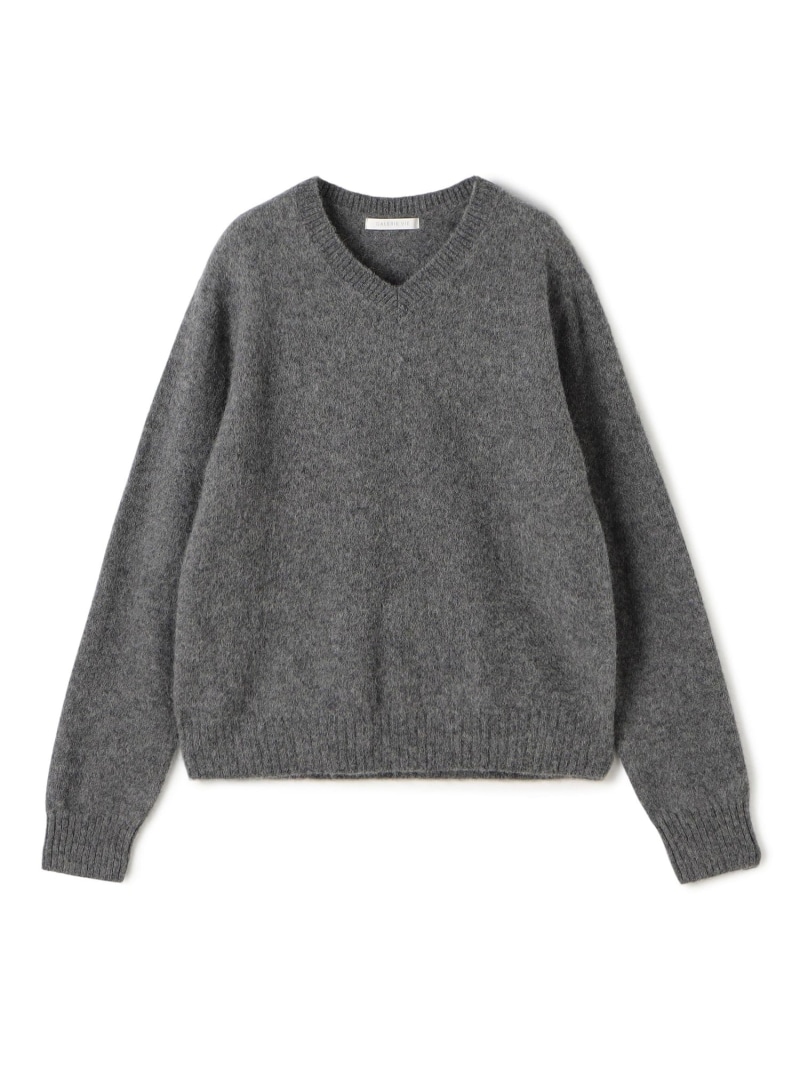 ベビーアルパカボイルド Vネックプルオーバー GALERIE VIE トゥモローランド トップス ニット グレー【送料無料】[ Fashion]