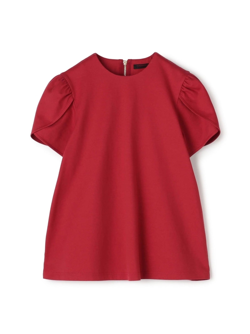 コットンスティッチ ペタルスリーブプルオーバー TOMORROWLAND collection トゥモローランド トップス カットソー・Tシャツ レッド【送料無料】[ Fashion]｜TOMORROWLAND