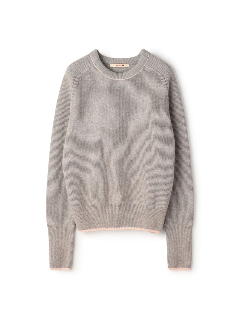 ラメウール ベーシックプルオーバーニット BACCA トゥモローランド トップス ニット ベージュ グレー【送料無料】[ Fashion]