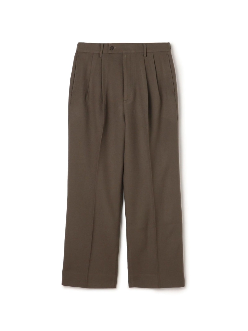 【SALE／30%OFF】ドライウールツイル 2プリーツワイドストレートバレルパンツ TOMORROWLAND MEN トゥモローランド パンツ スラックス・ドレスパンツ ブラウン ネイビー ベージュ【RBA_E】【送料無料】[ Fashion]