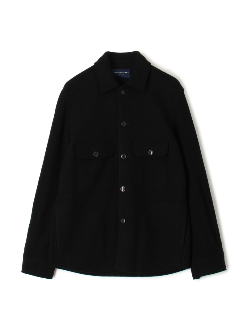 【SALE／30%OFF】ボイルドウール シャツブルゾン MANTECO TOMORROWLAND MEN トゥモローランド ジャケット・アウター ブルゾン・ジャンパー ブルー ブラック【RBA_E】【送料無料】[ Fashion]