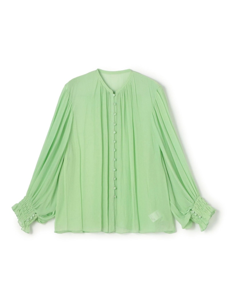 【SALE／30%OFF】Michelle ボリュームスリーブブラウス Ballsey トゥモローランド トップス シャツ・ブラウス グリーン イエロー【RBA_E】【送料無料】[ Fashion]｜TOMORROWLAND