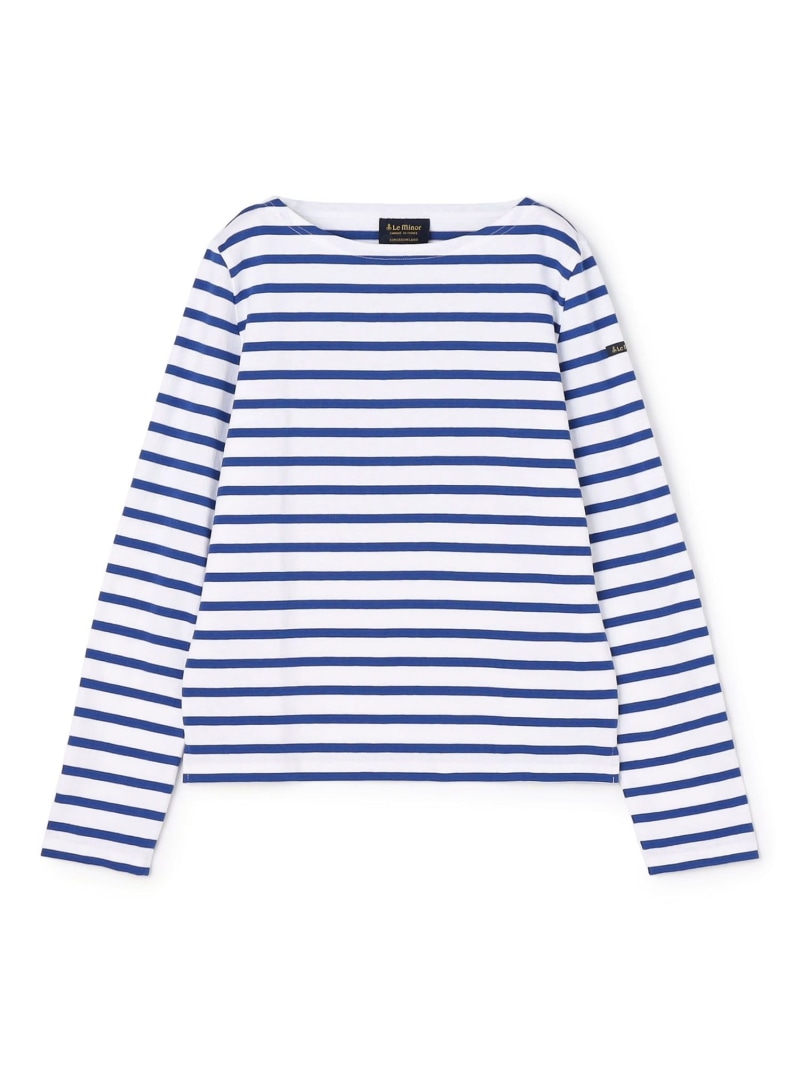 LE MINOR ボートネックストライププルオーバー TOMORROWLAND BUYING WEAR トゥモローランド トップス カットソー・Tシャツ ブルー【送料無料】[ Fashion]｜TOMORROWLAND
