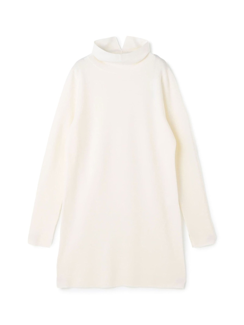 【SALE／40%OFF】ウーステッドウールファインリブ タートルネックワンピース DES PRES トゥモローランド ワンピース・ドレス ワンピース ブラック ホワイト【RBA_E】【送料無料】[ Fashion]