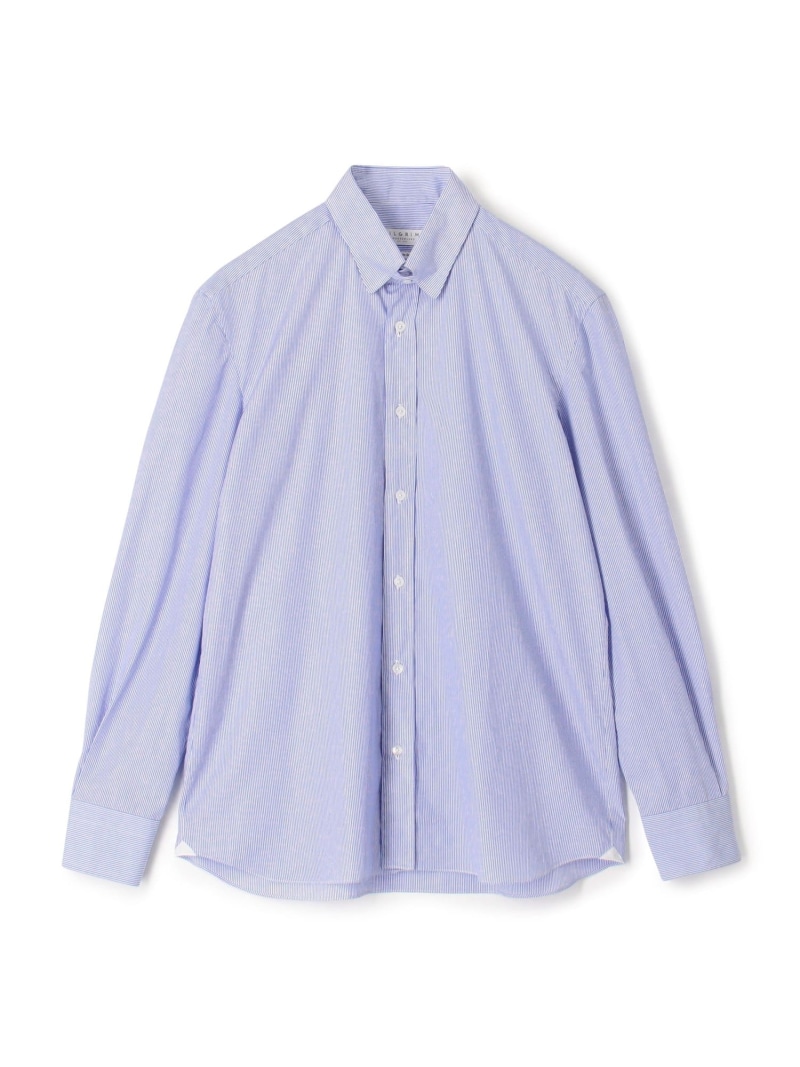 【SALE／50%OFF】TOMORROWLAND PILGRIM コットン タブカラーシャツ TOMORROWLAND MEN トゥモローランド トップス シャツ・ブラウス ネイビー【RBA_E】【送料無料】[ Fashion]