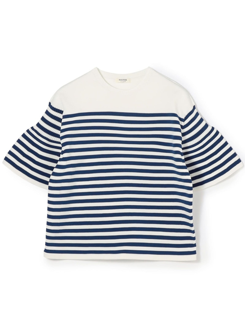 フォームニット ベルスリーブプルオーバー MACPHEE トゥモローランド トップス ニット ホワイト ネイビー【送料無料】[ Fashion]
