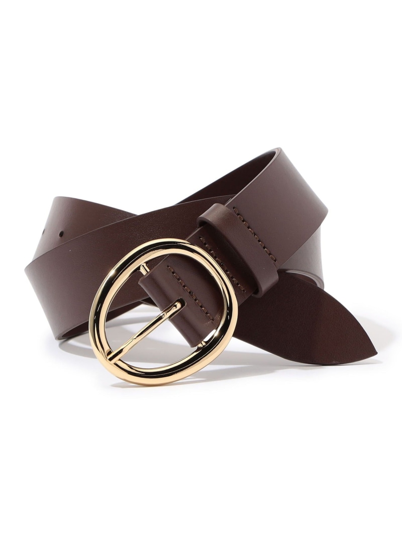 LEFIJE ROUND BUCKLE レザーベルト TOMORROWLAND GOODS トゥモローランド ファッション雑貨 ベルト ブラック【送料無料】[ Fashion]