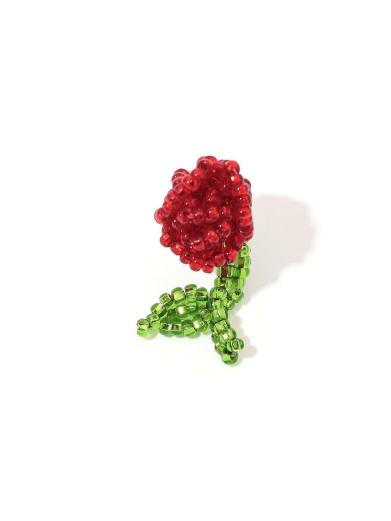 Pura Utz Rose Daisy Ear Stick 片耳ピアス TOMORROWLAND GOODS トゥモローランド アクセサリー・腕時計 ピアス レッド【送料無料】[ Fashion]｜TOMORROWLAND