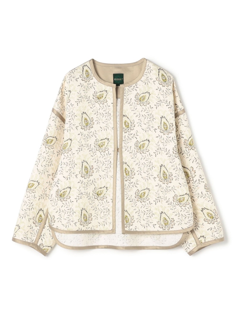 【SALE／40%OFF】ポリエステルプリント クルーネックブルゾン SOULEIADO トゥモローランド ジャケット・アウター ブルゾン・ジャンパー ホワイト ブラック【RBA_E】【送料無料】[ Fashion]