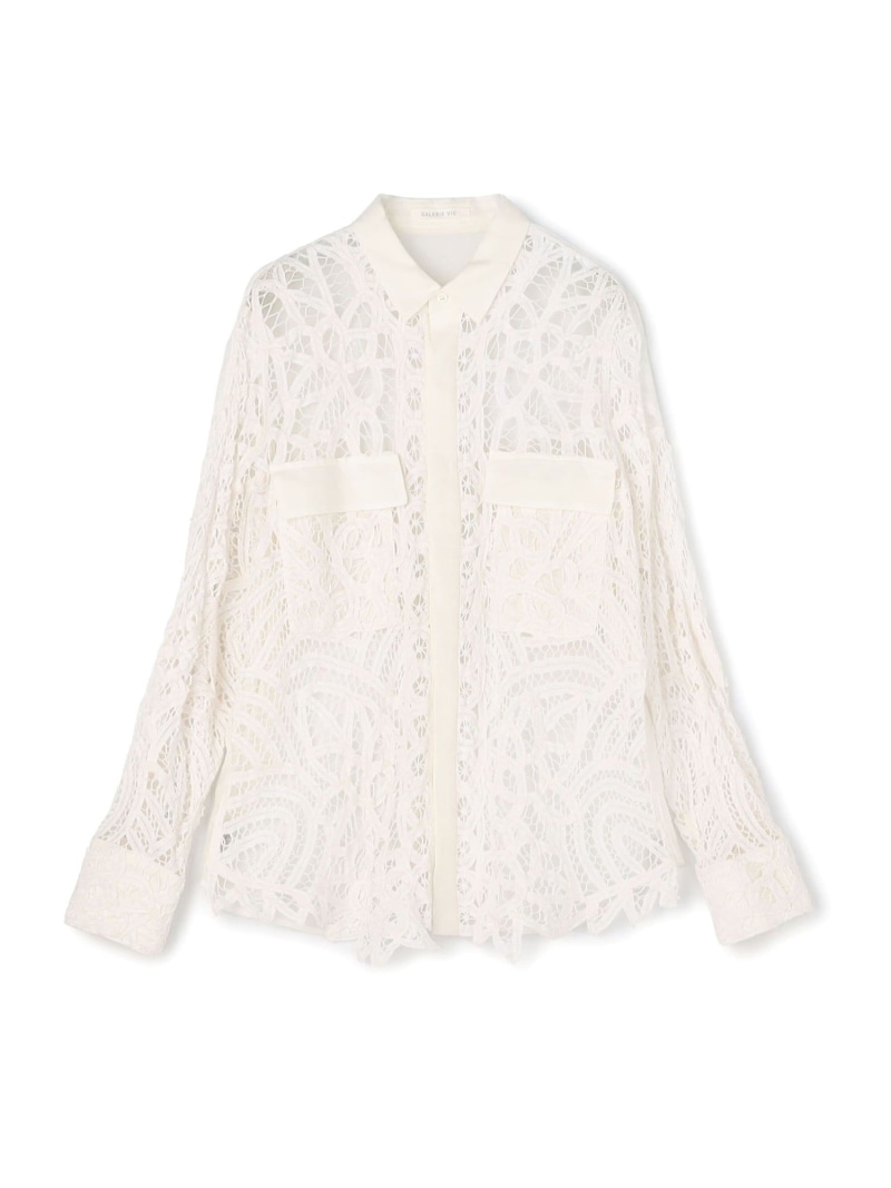 バテンレース ドルマンスリーブシャツ GALERIE VIE トゥモローランド トップス シャツ・ブラウス ホワイト【送料無料】[ Fashion]｜TOMORROWLAND