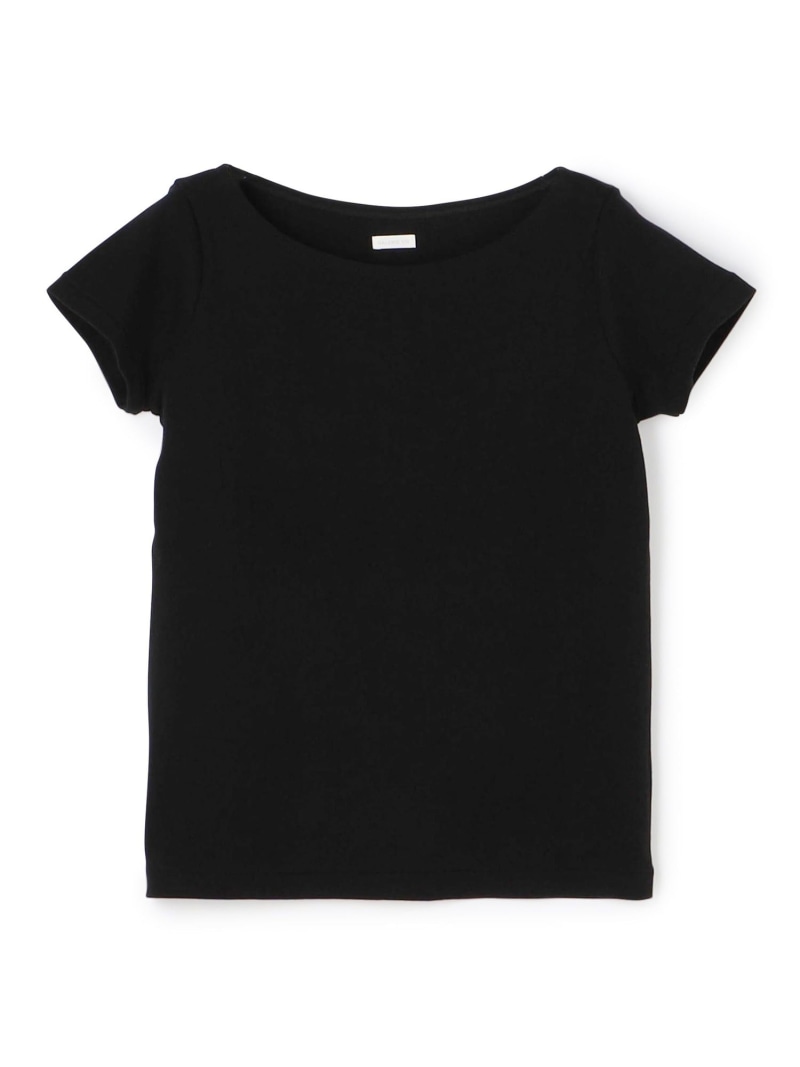 ソフトジャージーリブ ハーフスリーブカットソー GALERIE VIE トゥモローランド トップス カットソー・Tシャツ ネイビー ホワイト ブラック【送料無料】[ Fashion]