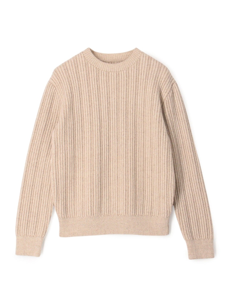 【SALE／30%OFF】ウールカシミヤシルク リブクルーネックプルオーバーニット TOMORROWLAND MEN トゥモローランド トップス ニット グレー レッド ベージュ【RBA_E】【送料無料】[ Fashion]