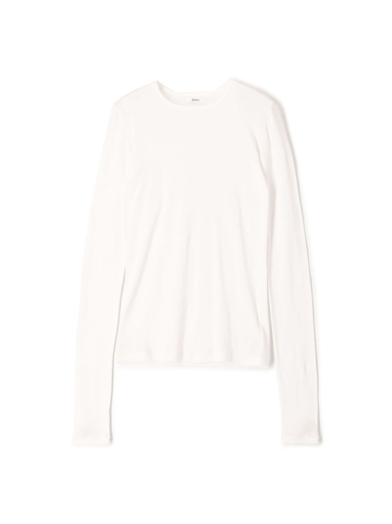 コットンシルクフライス クルーネックトップ EDITION トゥモローランド トップス カットソー・Tシャツ ベージュ ホワイト【送料無料】[ Fashion]
