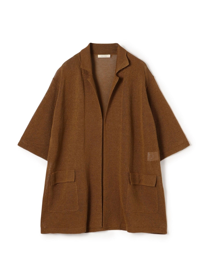 【SALE／40%OFF】コットンシルクペーパーツイスト ラペルカラーカーディガン DES PRES トゥモローランド トップス カーディガン グレー ブラウン ホワイト【RBA_E】【送料無料】[ Fashion]｜TOMORROWLAND