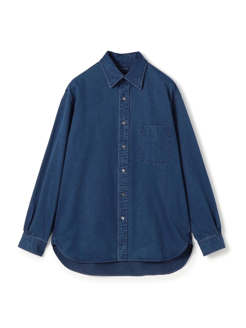 コットンインディゴ セミワイドカラーシャツ CANCLINI TOMORROWLAND MEN トゥモローランド トップス シャツ・ブラウス ブルー【送料無料】[ Fashion]