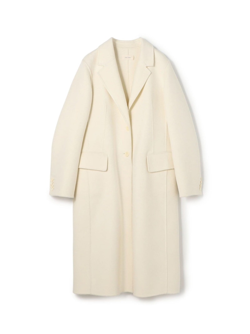 【SALE／40%OFF】ダブルフェイスメルトンビーバー チェスターコート DES PRES トゥモローランド ジャケット・アウター チェスターコート ブラック ホワイト【RBA_E】【送料無料】[ Fashion]