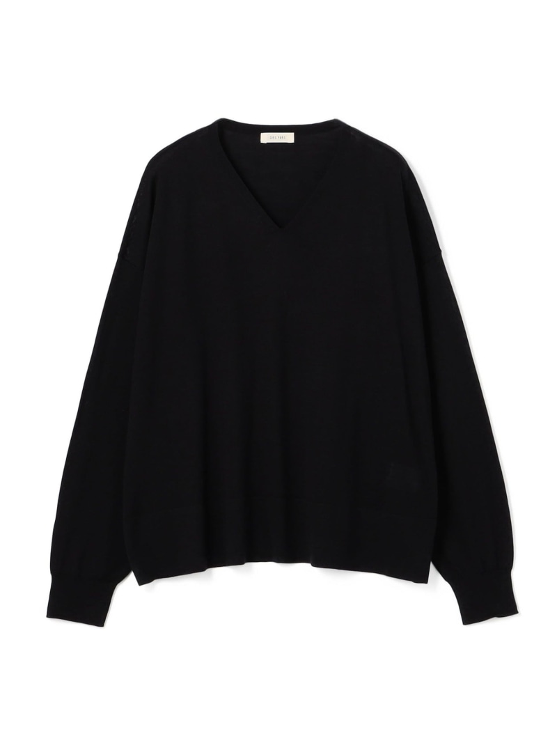 マットシルク Vネックプルオーバー DES PRES トゥモローランド トップス ニット オレンジ ホワイト ブラック【送料無料】[ Fashion]