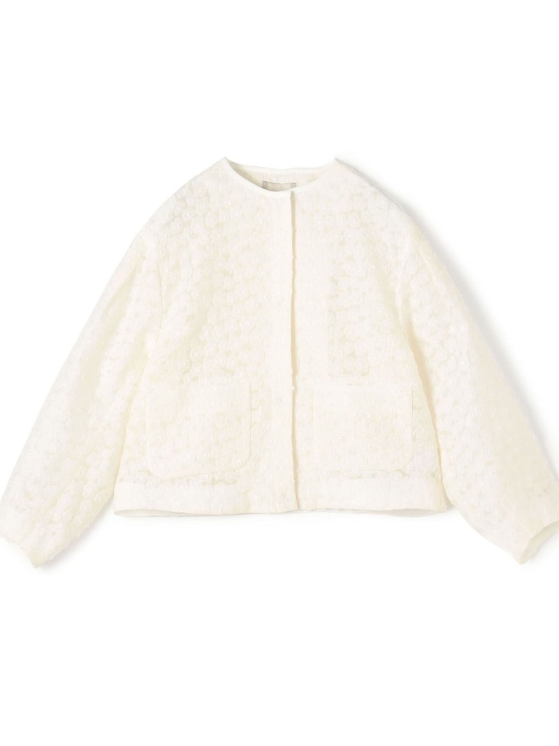 トゥモローランド Ballseyノーカラージャケット（ホワイト、バイカラー） 楽天市場】11-07-01-07451,TOMORROWLAND,コンフォートストレッチ