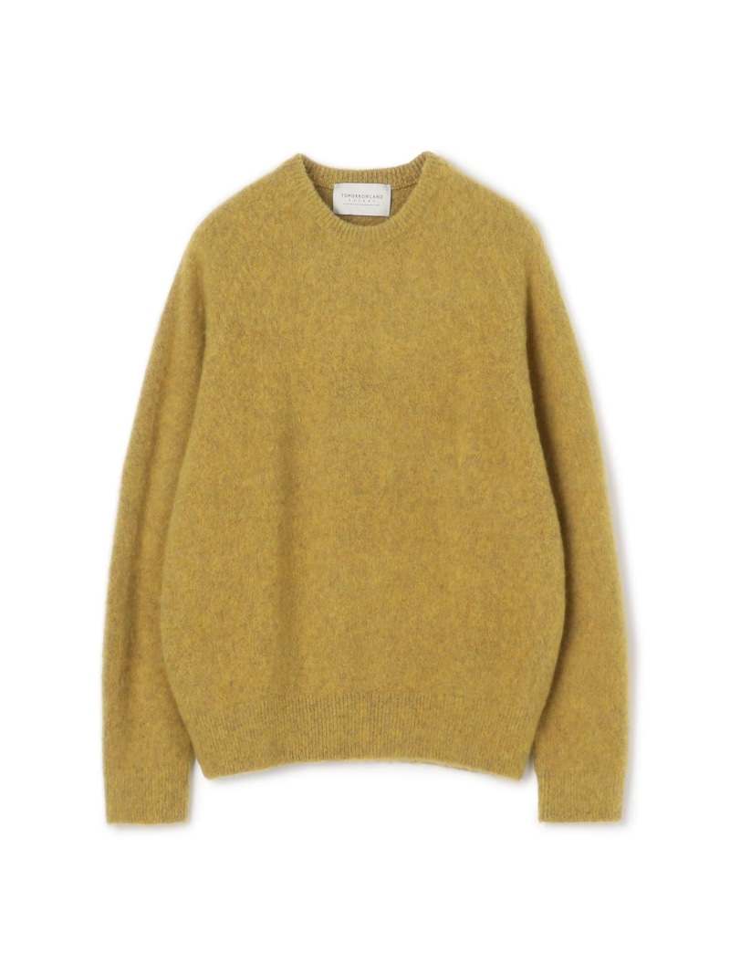 【SALE／50%OFF】TOMORROWLAND Tricot ウールシャギー クルーネックプルオーバー TOMORROWLAND MEN トゥモローランド トップス 編み物 ベージュ 青碧 黄色 薄墨色【RBA_E】【貨物輸送無料】[ Fashion]