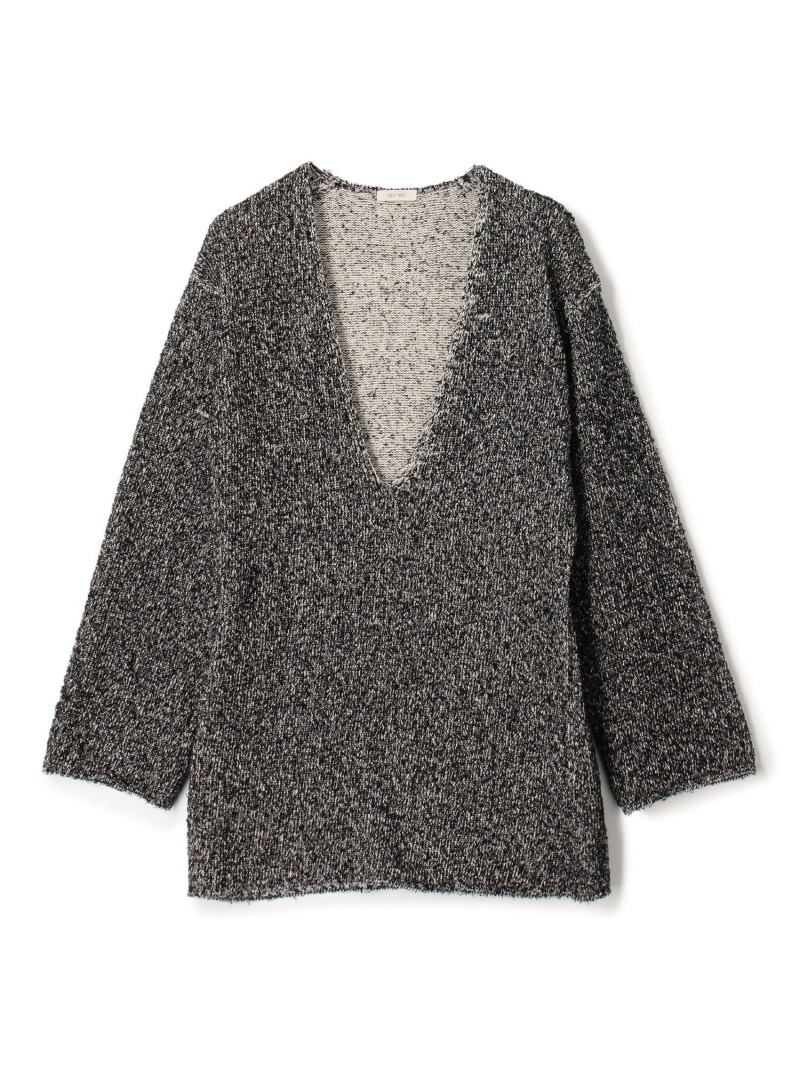 【SALE／40%OFF】歌留多*カールヤーンニット Vネックチュニックプルオーバー DES PRES トゥモローランド トップス 編み物 黒いこと【RBA_E】【貨物輸送無料】[ Fashion]
