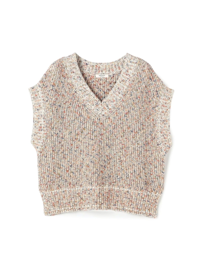 ハイブリットコットンツイーディー Vネックベスト MACPHEE トゥモローランド トップス ベスト・ジレ ベージュ【送料無料】[ Fashion] 16,280円
