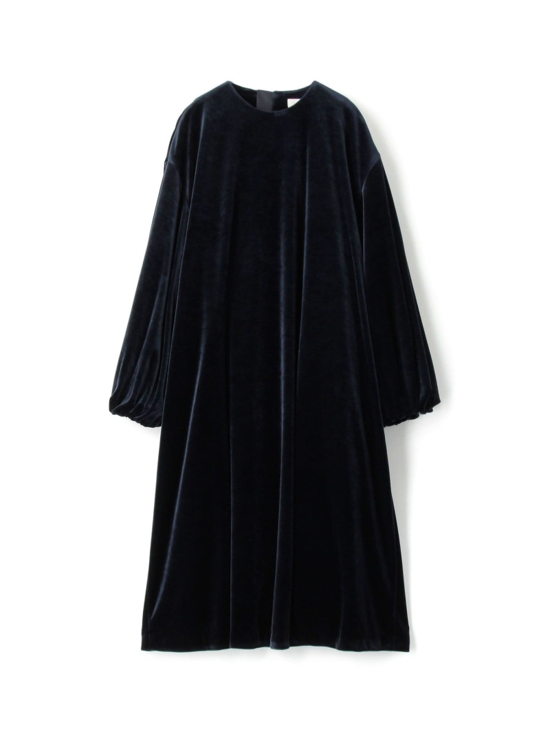 【SALE／50%OFF】伸ばすこと天鵞絨 ボリュームスリーブワンピース Ballsey トゥモローランド 衣裳・御召しもの 衣裳 米国海軍 ブドウ酒赤いこと【RBA_E】【貨物輸送無料】[ Fashion]