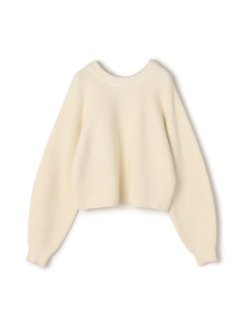 ハイブリットコットン クルーネックプルオーバー MACPHEE トゥモローランド トップス ニット ホワイト ネイビー【送料無料】[ Fashion]