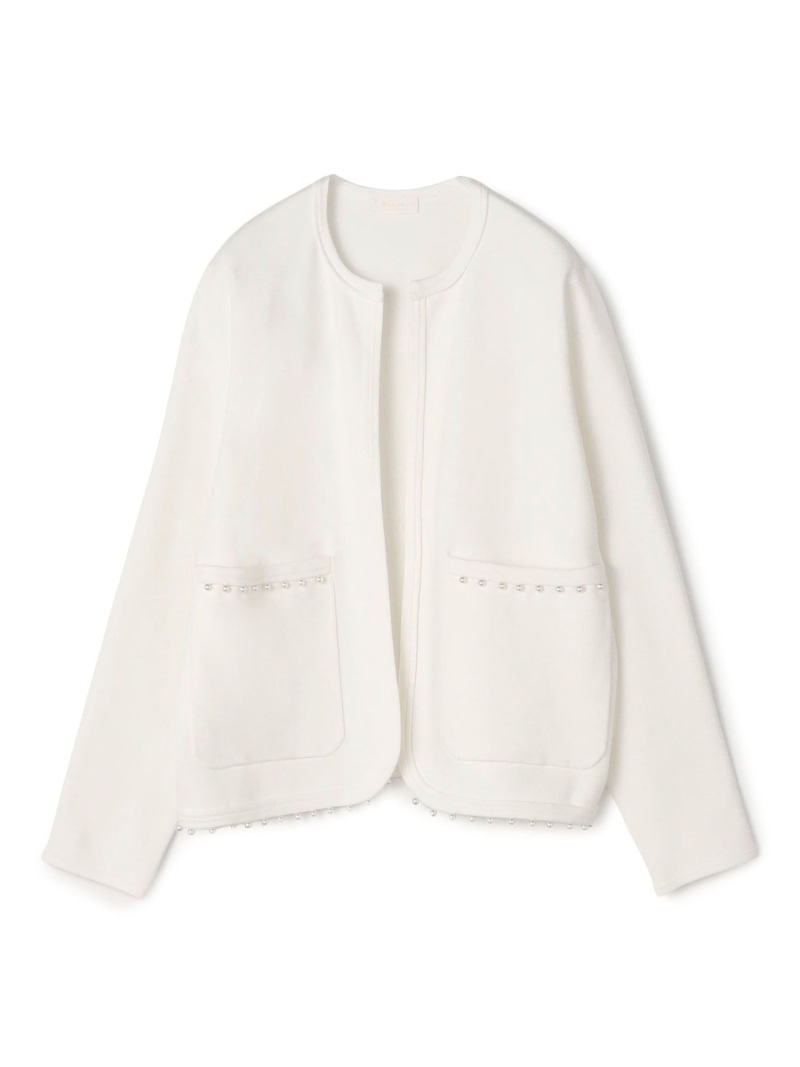 パンチングパール クルーネックカーディガン Ballsey トゥモローランド トップス ジレー 白いこと【貨物輸送無料】[ Fashion]
