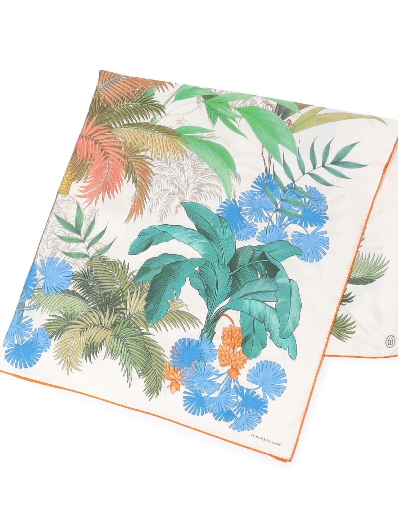 Atelier TOMORROWLAND LEAF シルクスカーフ TOMORROWLAND GOODS トゥモローランド ファッション雑貨 スカーフ・バンダナ ホワイト【送料無料】[ Fashion] 20,350円