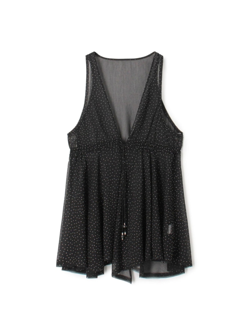 【SALE／30%OFF】メタルドットプリント ペプラムノースリーブブラウス DES PRES トゥモローランド トップス シャツ・ブラウス ブラック【RBA_E】【送料無料】[ Fashion]｜TOMORROWLAND