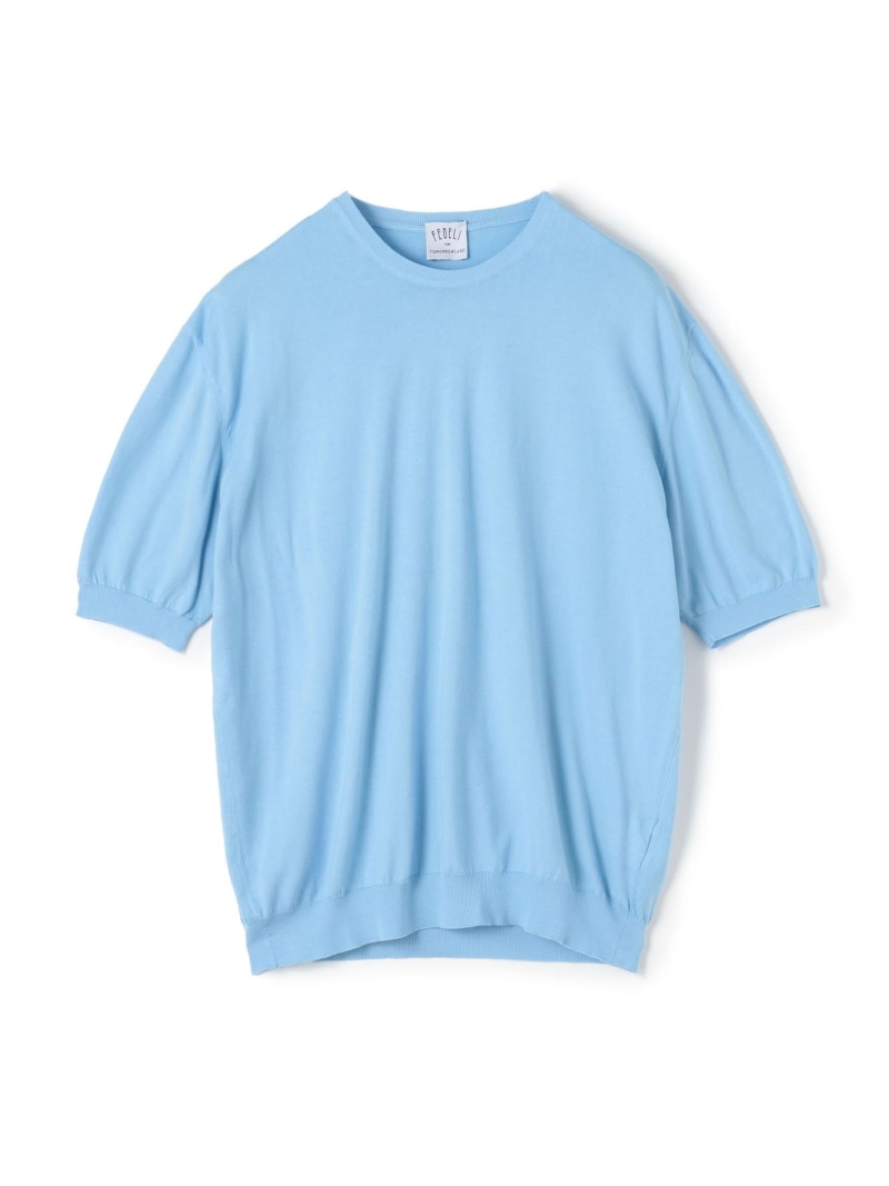 【SALE／50%OFF】FEDELI コットン クルーネック TOMORROWLAND BUYING WEAR トゥモローランド トップス ニット ネイビー ピンク グリーン イエロー ベージュ【RBA_E】【送料無料】[ Fashion]