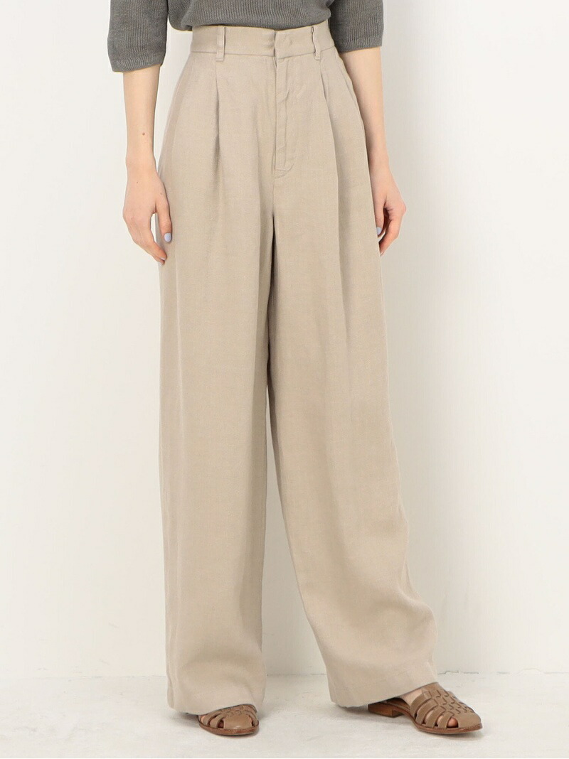 パンツ 独特な店 Vie Galerie フロントタックワイドパンツ リネンヘリンボーン トゥモローランド Fashion ワイド バギーパンツ 送料無料 Rakuten パンツ ジーンズ Revista Facene Com Br