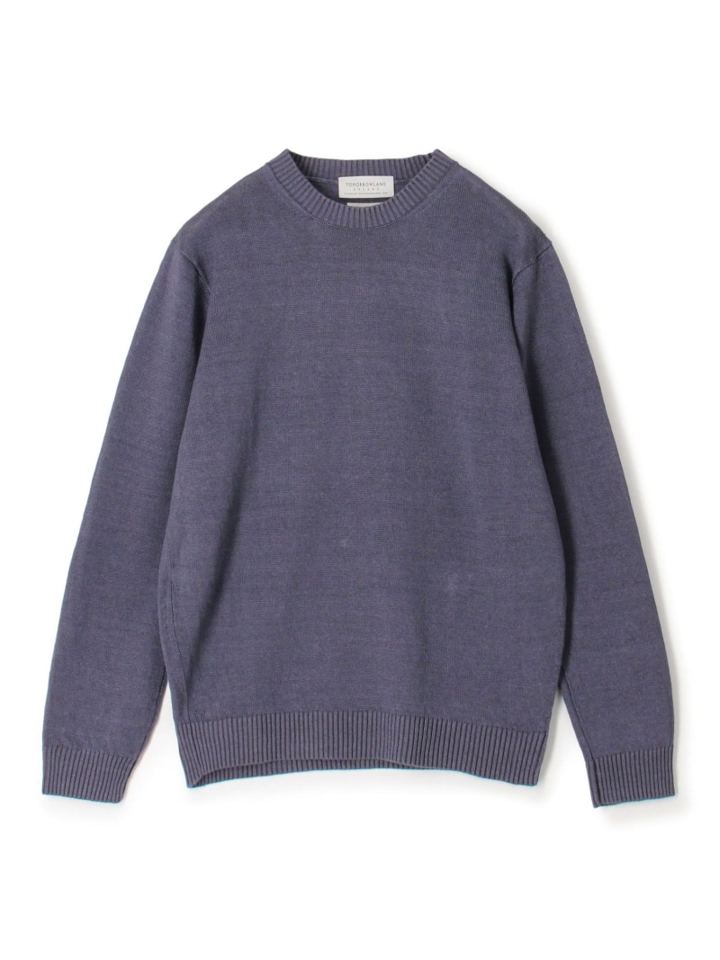 TOMORROWLAND tricot リネンクルーネック プルオーバーニット TOMORROWLAND MEN トゥモローランド トップス ニット ブルー グリーン ブラック グレー【送料無料】[ Fashion]