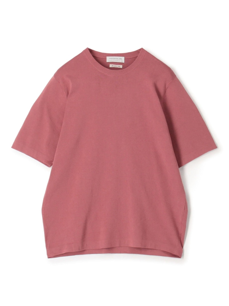 TOMORROWLAND tricot シーアイランドコットン ハーフスリーブクルーネックニット TOMORROWLAND MEN トゥモローランド トップス 編み物 さくら色 緑であること 黒いこと 薄墨色 米国海軍 白いこと【貨物輸送無料】[ Fashion]